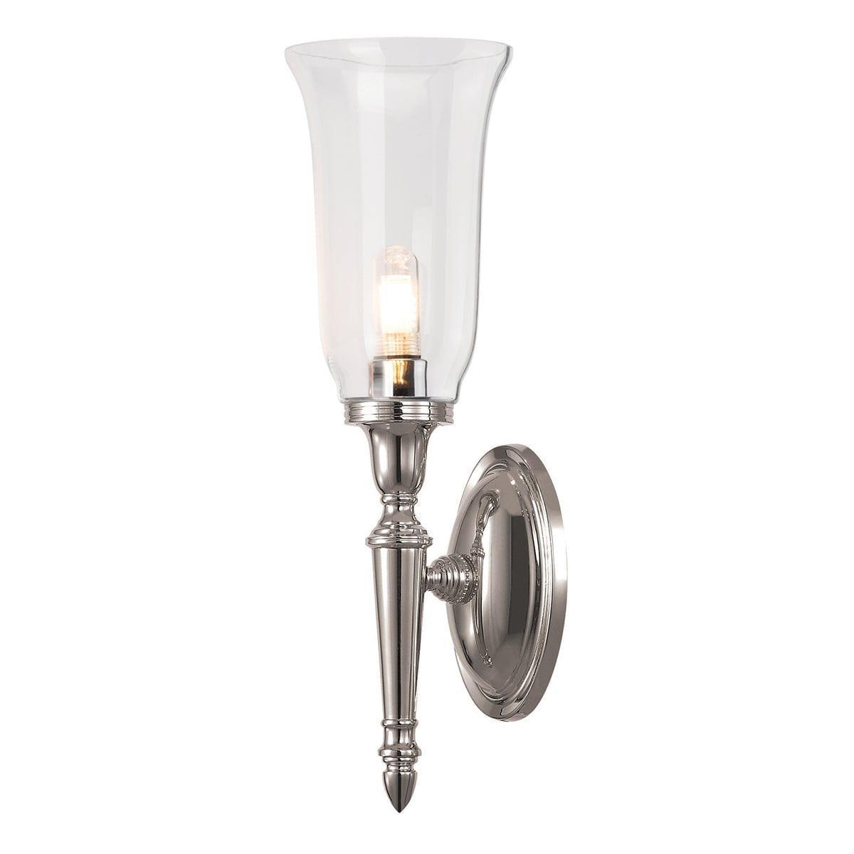 elstead lighting dryden polished nickel bathroom wall light