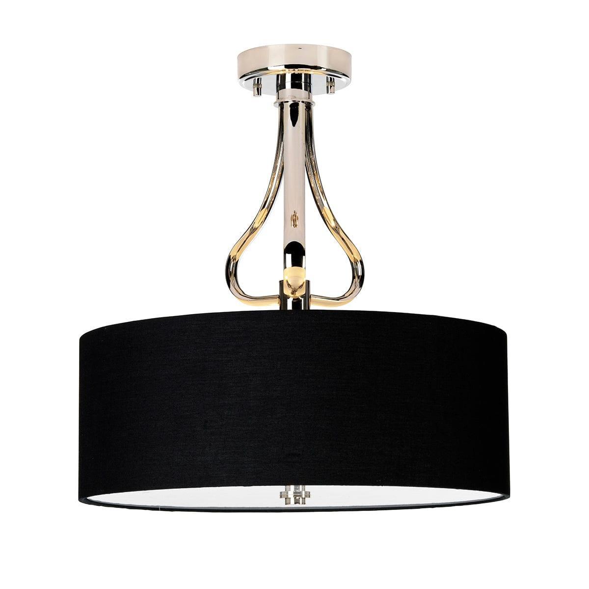 elstead falmouth 3 light semi flush polished chrome bathroom light