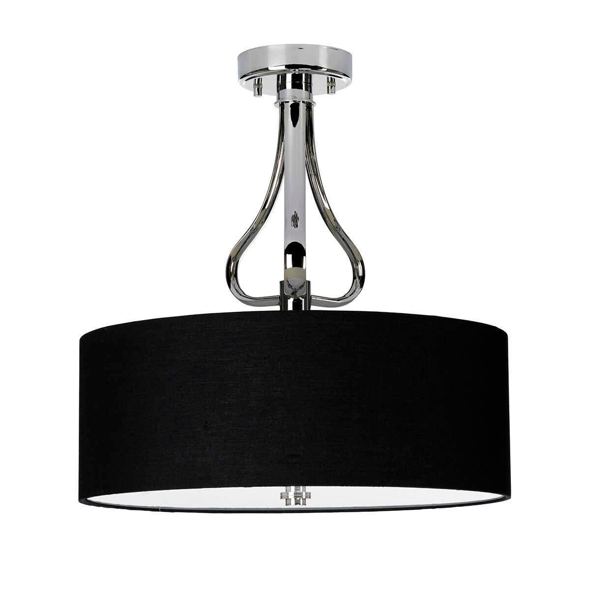 elstead falmouth 3 light semi flush polished chrome bathroom light Other Close Up