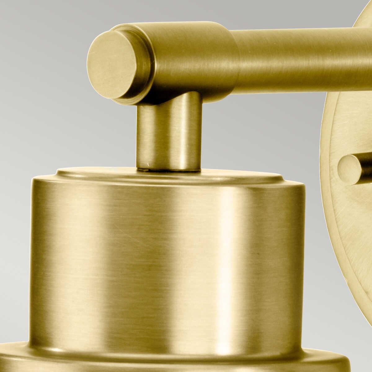 Morvah Brushed Brass Bathroom Wall Light BATH-MORVAH1-BB close up