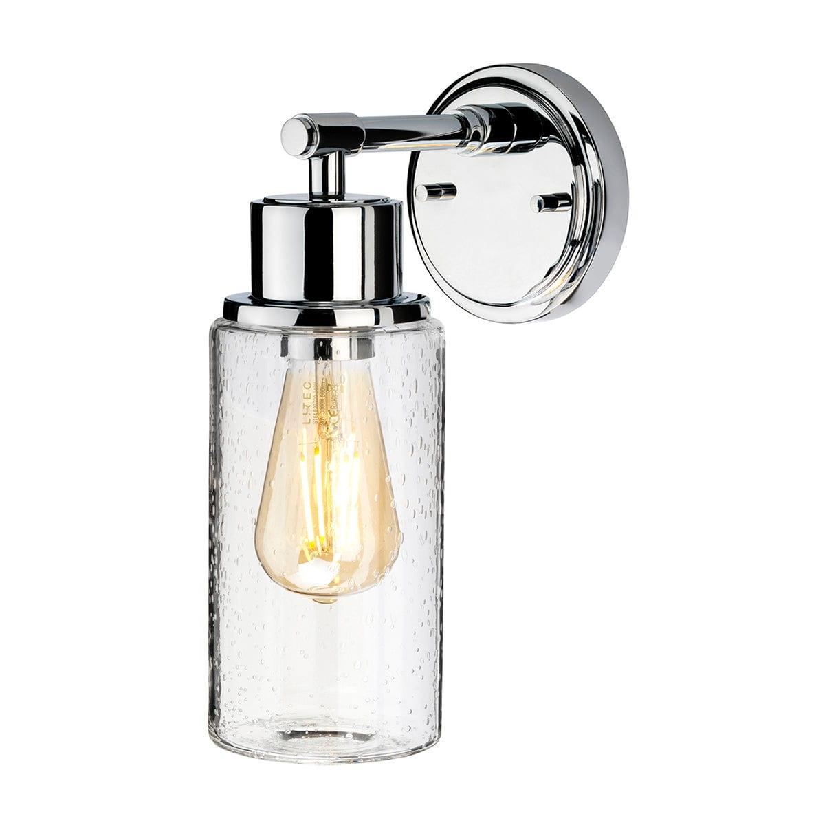 elstead lighting morvah polished chrome bathroom wall light