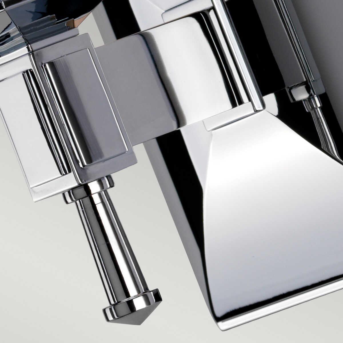 shirebrook polished chrome finish bathroom wall light Detailed Close Up