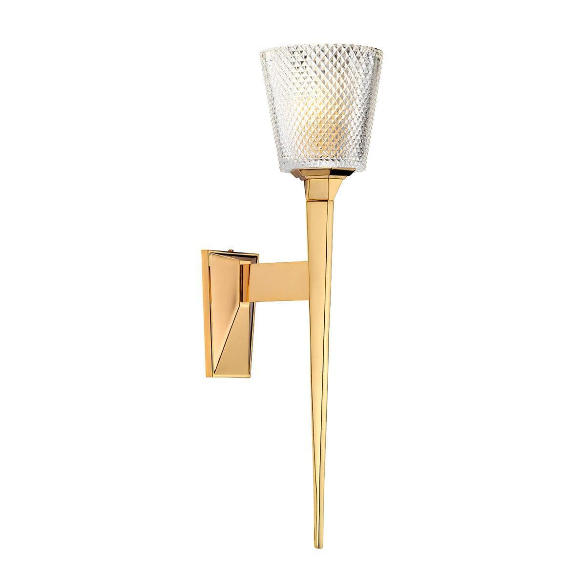 Elstead Lighting Verity 1 Polished Gold Bathroom Wall Light image 1