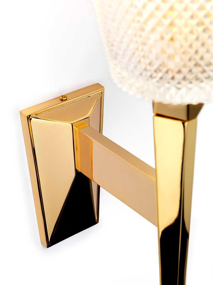 Elstead Lighting Verity 1 Polished Gold Bathroom Wall Light Wide Living Room Image