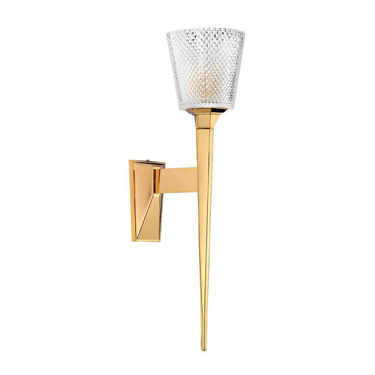 Elstead Lighting Verity 1 Polished Gold Bathroom Wall Light Bedroom Image