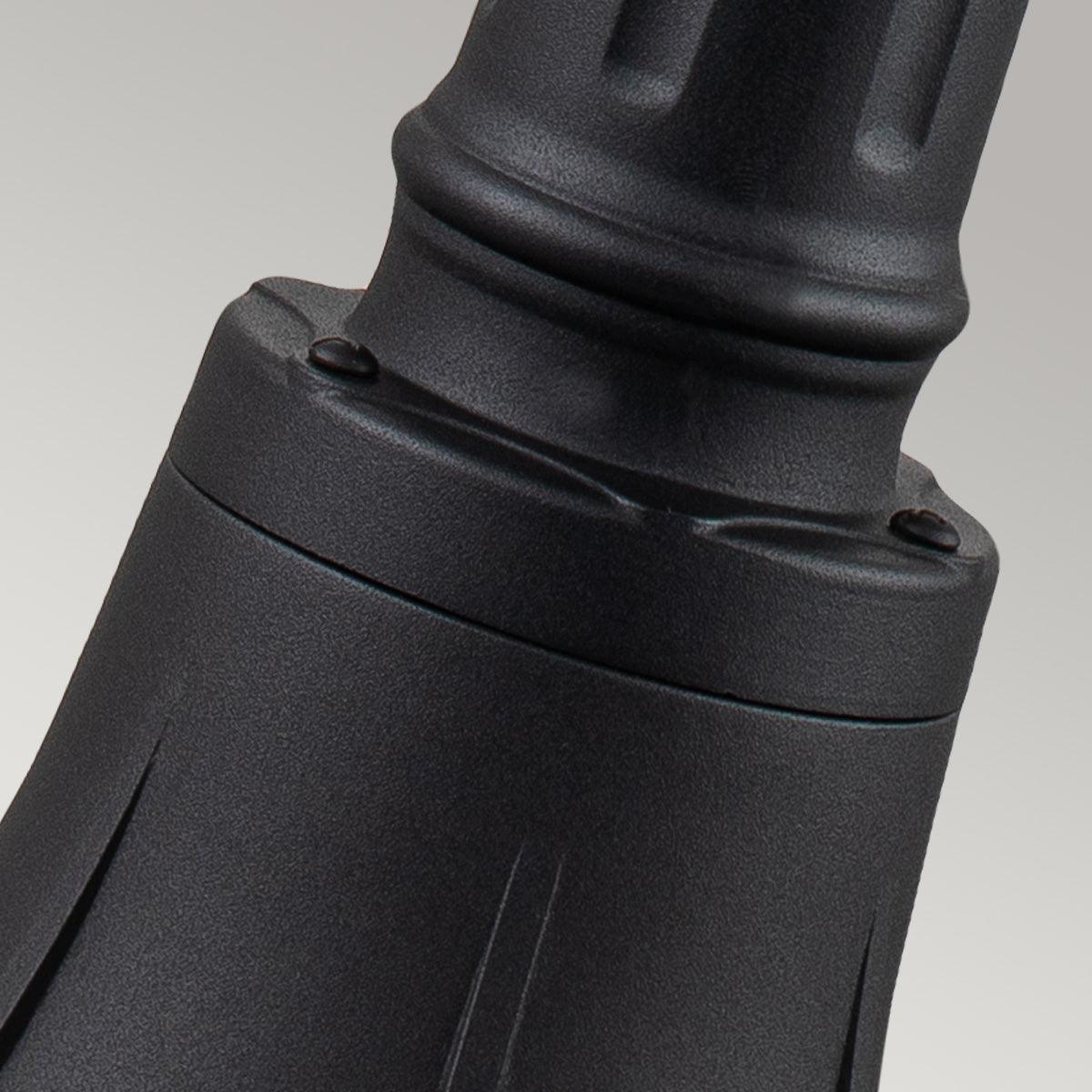 elstead bayview black medium outdoor pillar lantern Living Room Close Up