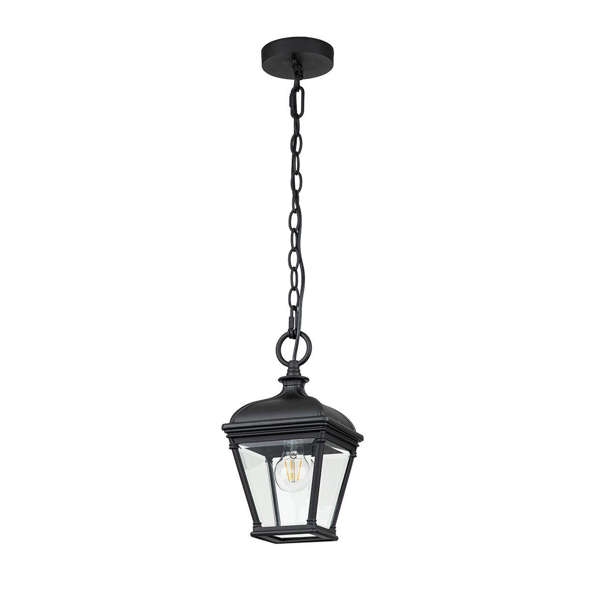 elstead bayview 1 light medium outdoor chain lantern Close Up LED Bulb