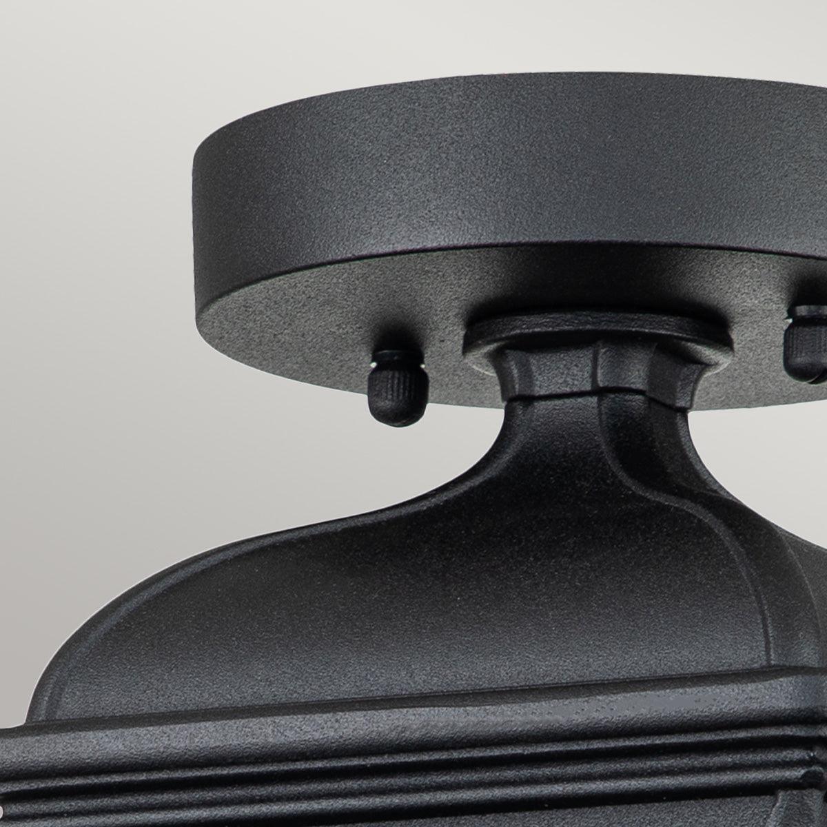 elstead bayview 1 light outdoor black porch lantern Detailed Close Up