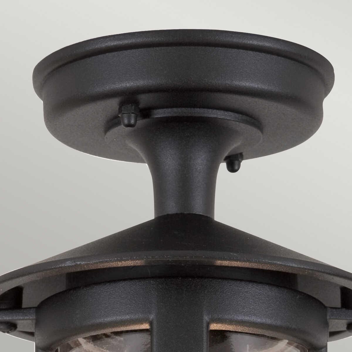 elstead hereford ii black finish outdoor flush lantern Living Room Close Up