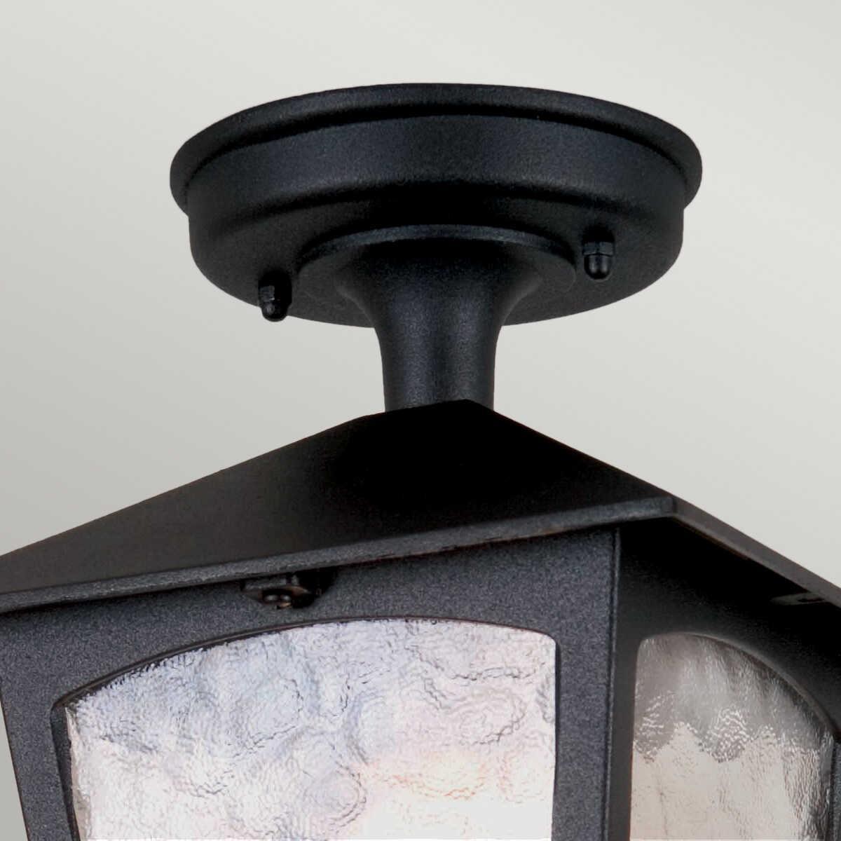 elstead york black finish outdoor flush lantern Living Room Close Up