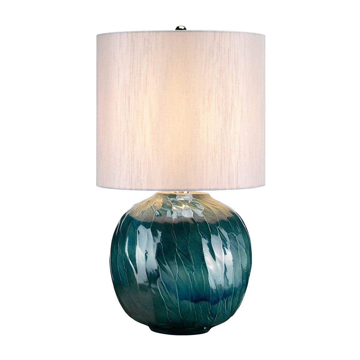Blue Globe 1 Light Ceramic Table Lamp Elstead Lighting 1