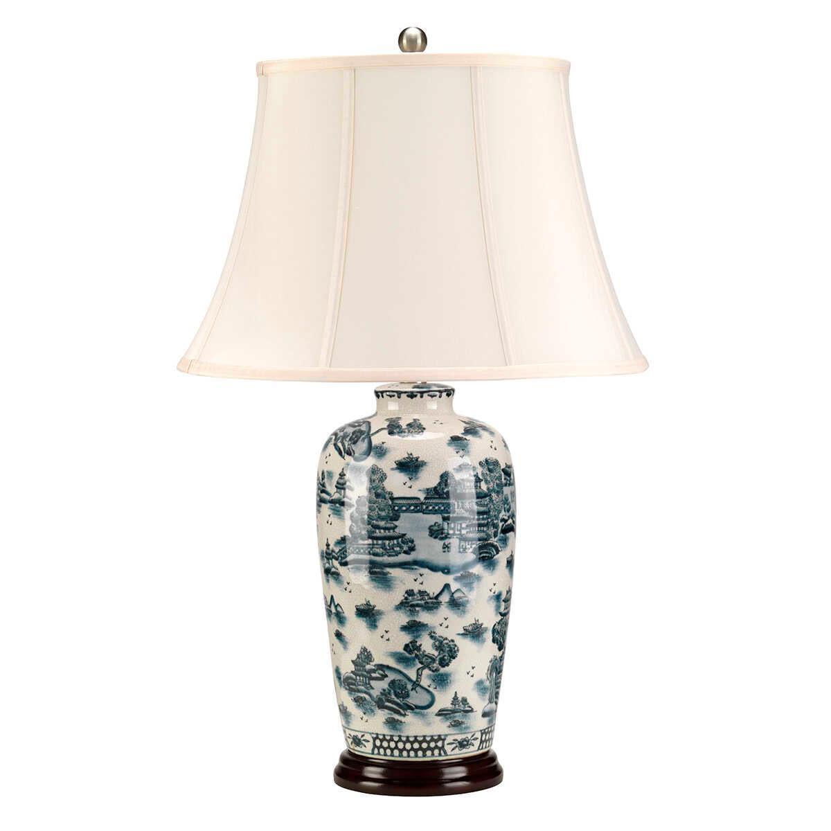 Blue Traditional 1 Light Table Lamp Elstead Lighting 6