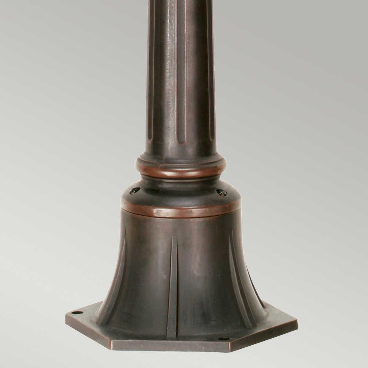 elstead baltimore weathered bronze finish medium outdoor pendant lantern Detailed Close Up