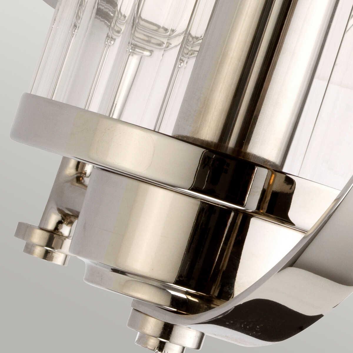 cassie 1 light polished nickel wall light elstead lighting Close Up LED Bulb