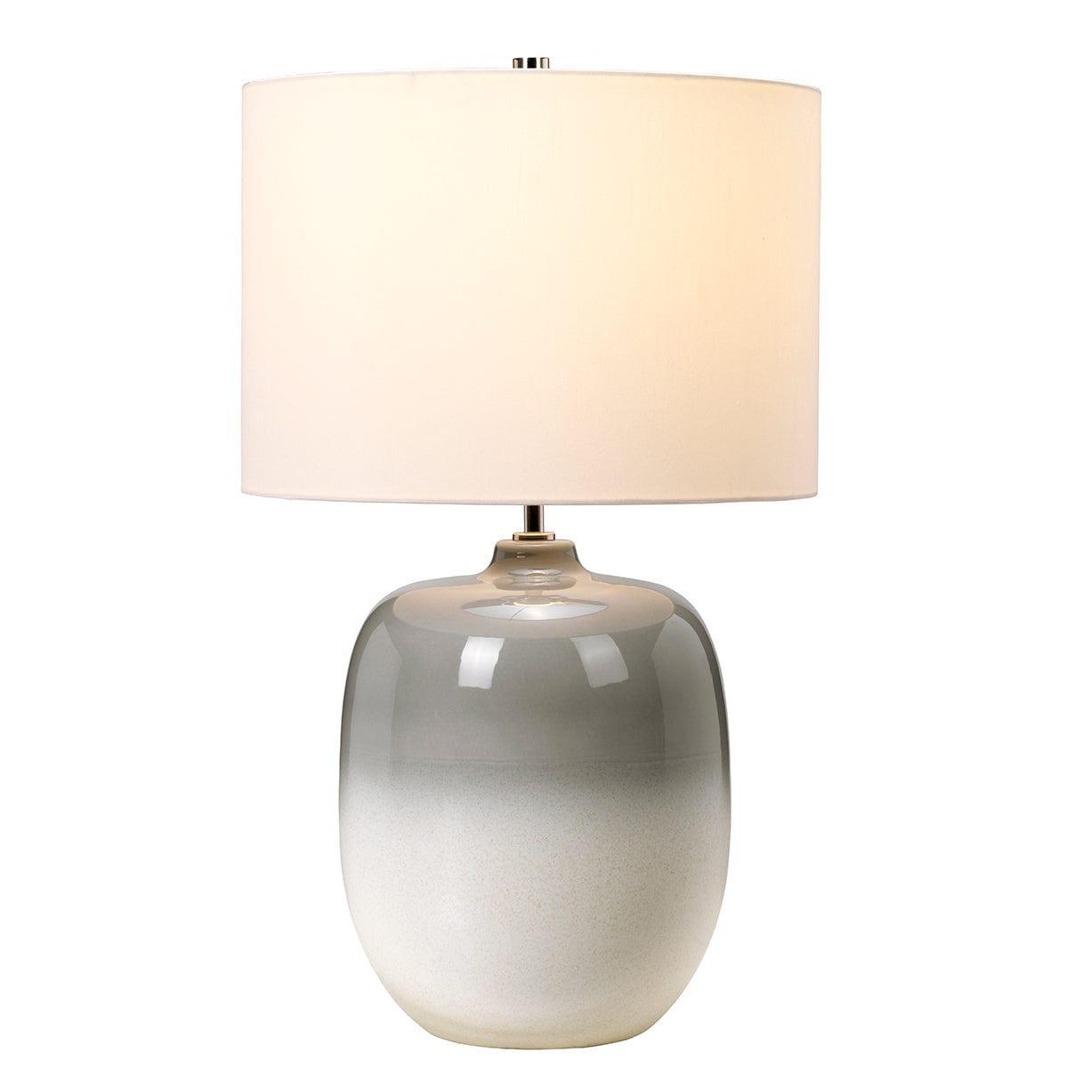 Chalk Farm Large Ceramic Table Lamp - Grey & White Elstead Lighting 1