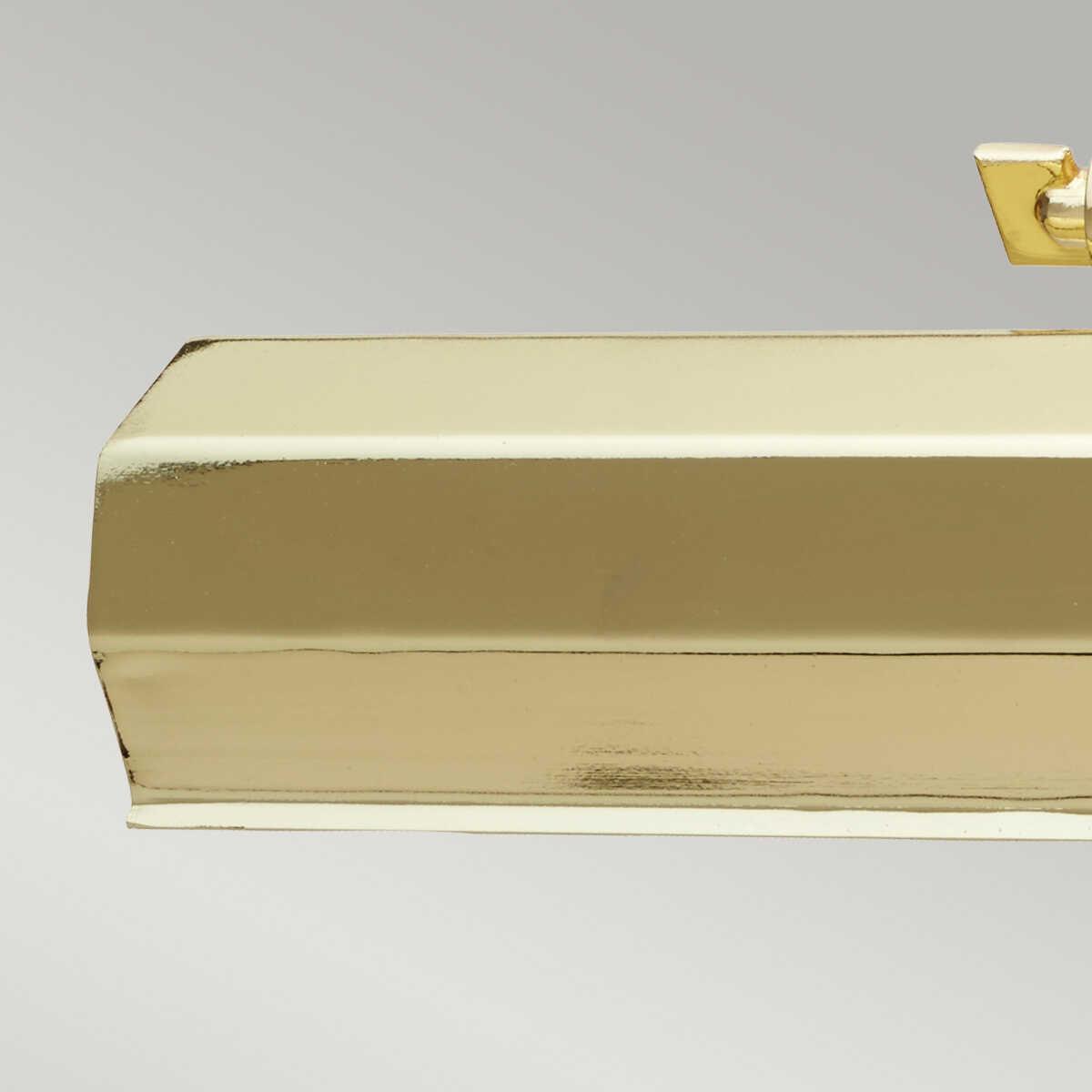 chawton medium polished brass picture light elstead lighting Detailed Close Up