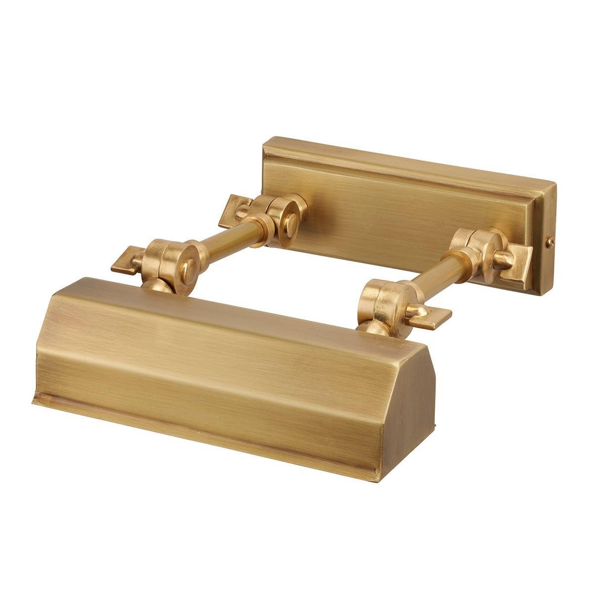 chawton small aged brass picture light elstead lighting