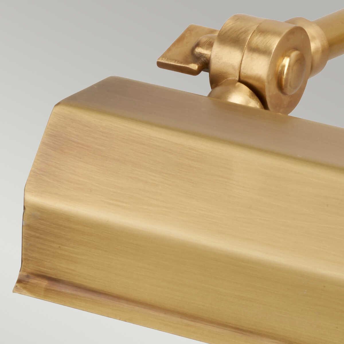 chawton small aged brass picture light elstead lighting Close Up