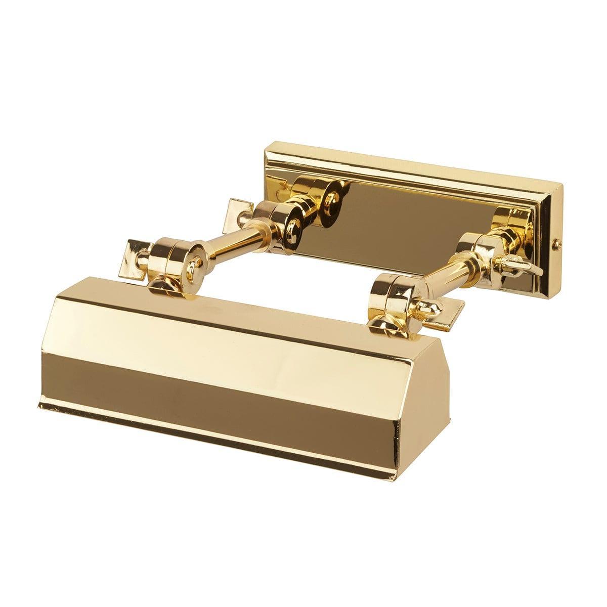 chawton small polished brass picture light elstead lighting