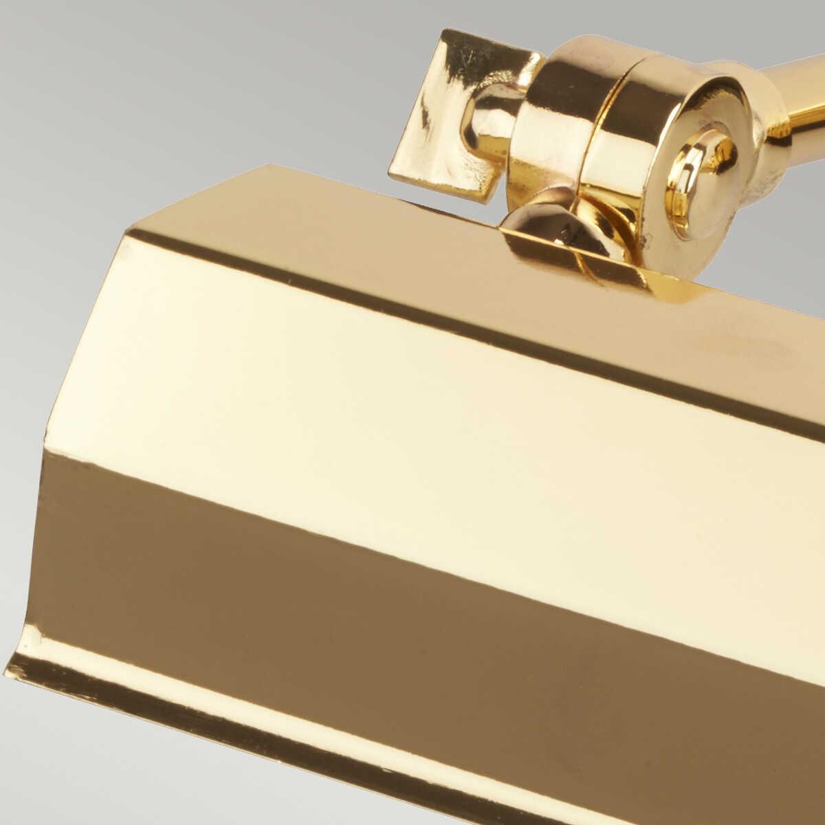 chawton small polished brass picture light elstead lighting Close Up