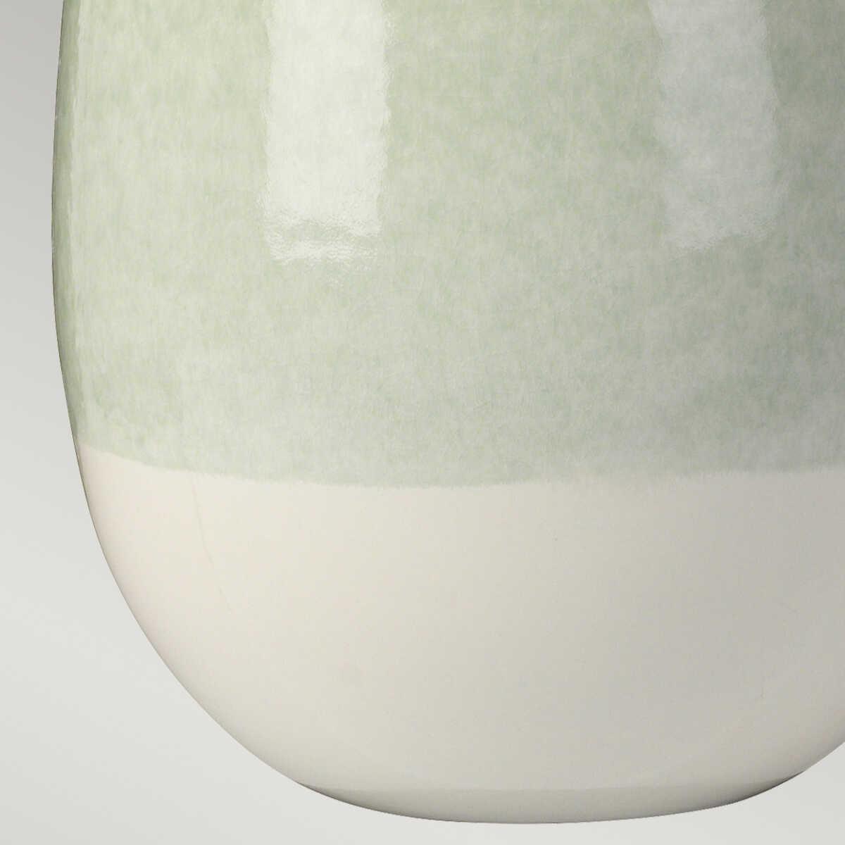 Chelsfield 1 Light Green & White Ceramic Table Lamp Elstead Lighting 5