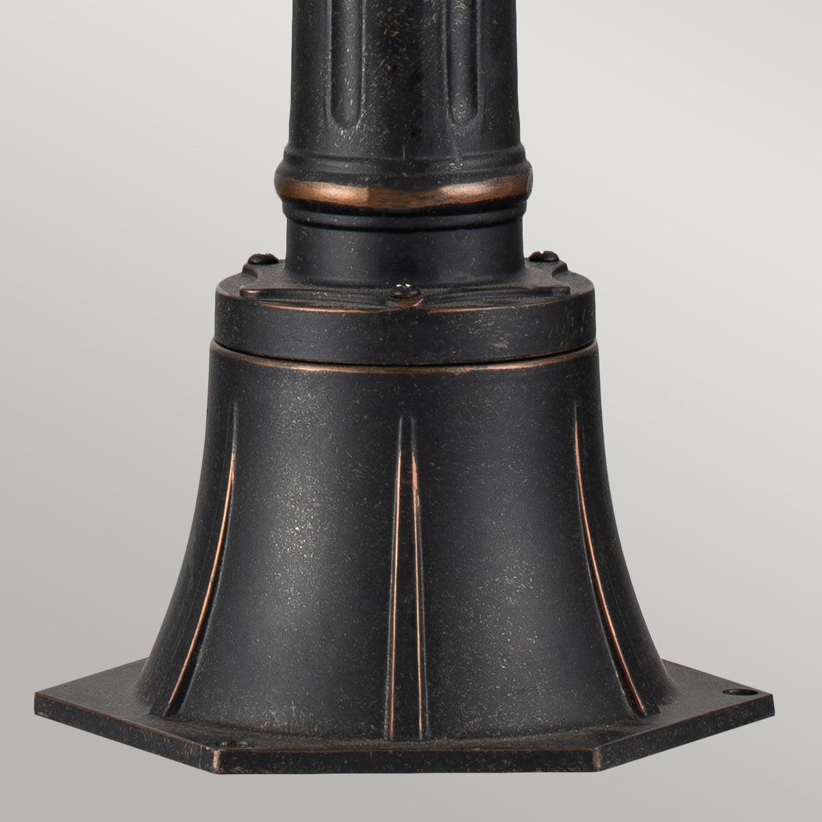 elstead cleveland 1 light small outdoor pillar lantern Close Up