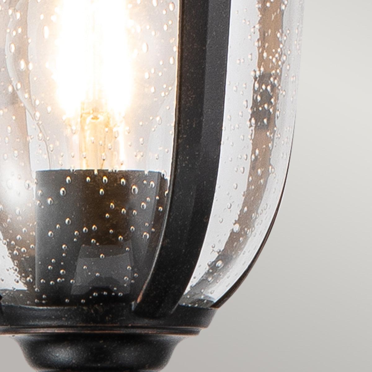 elstead cleveland 1 light small outdoor pillar lantern Living Room Close Up