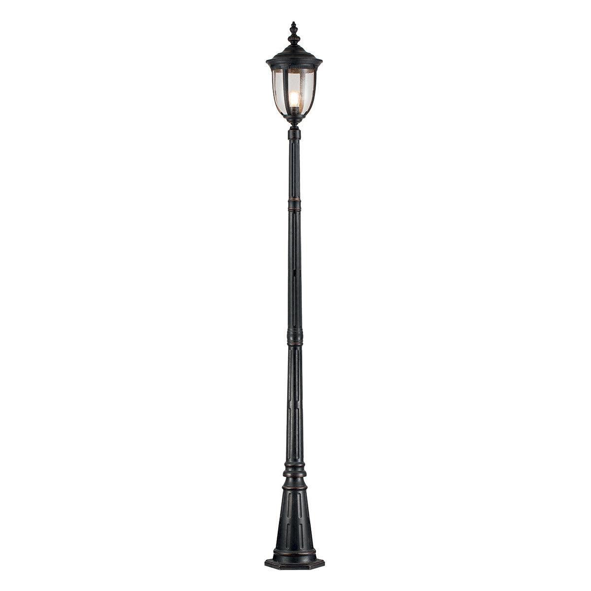 elstead cleveland 1 light bronze single head lamp post