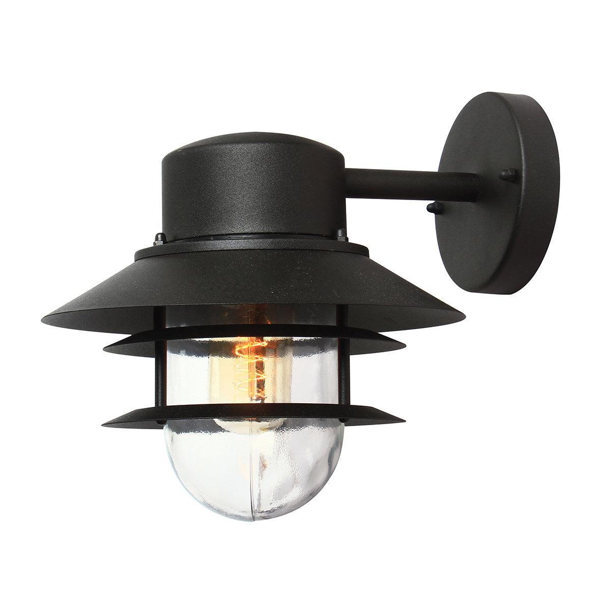 elstead copenhagen 1 light black outdoor wall lantern