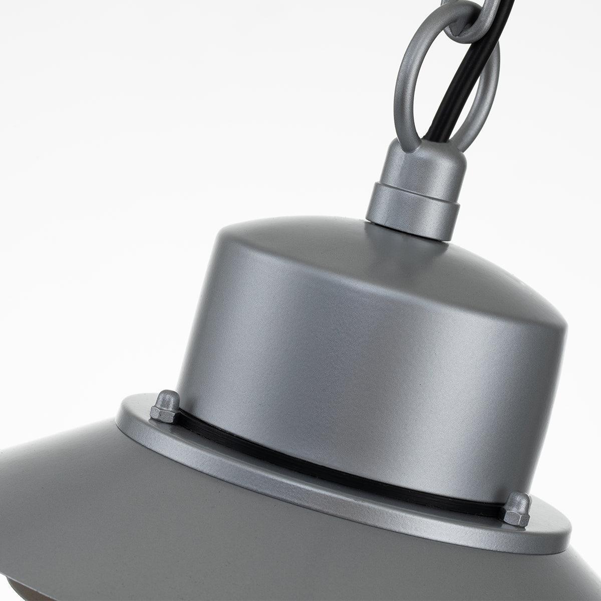 elstead copenhagen 1 light silver outdoor chain lantern Close Up