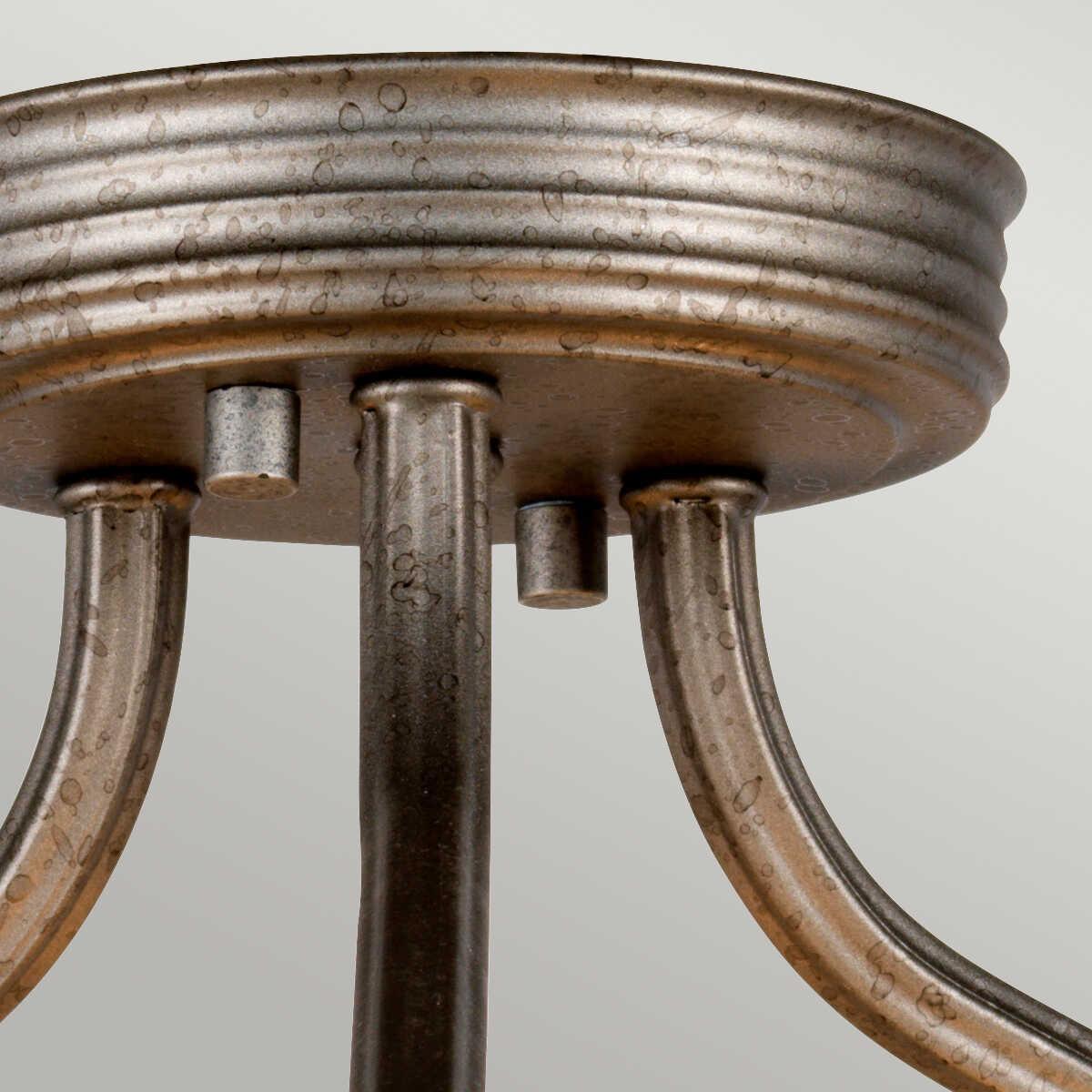 Elstead Lighting Crown 3 Light Semi-Flush Pendant Living room close up