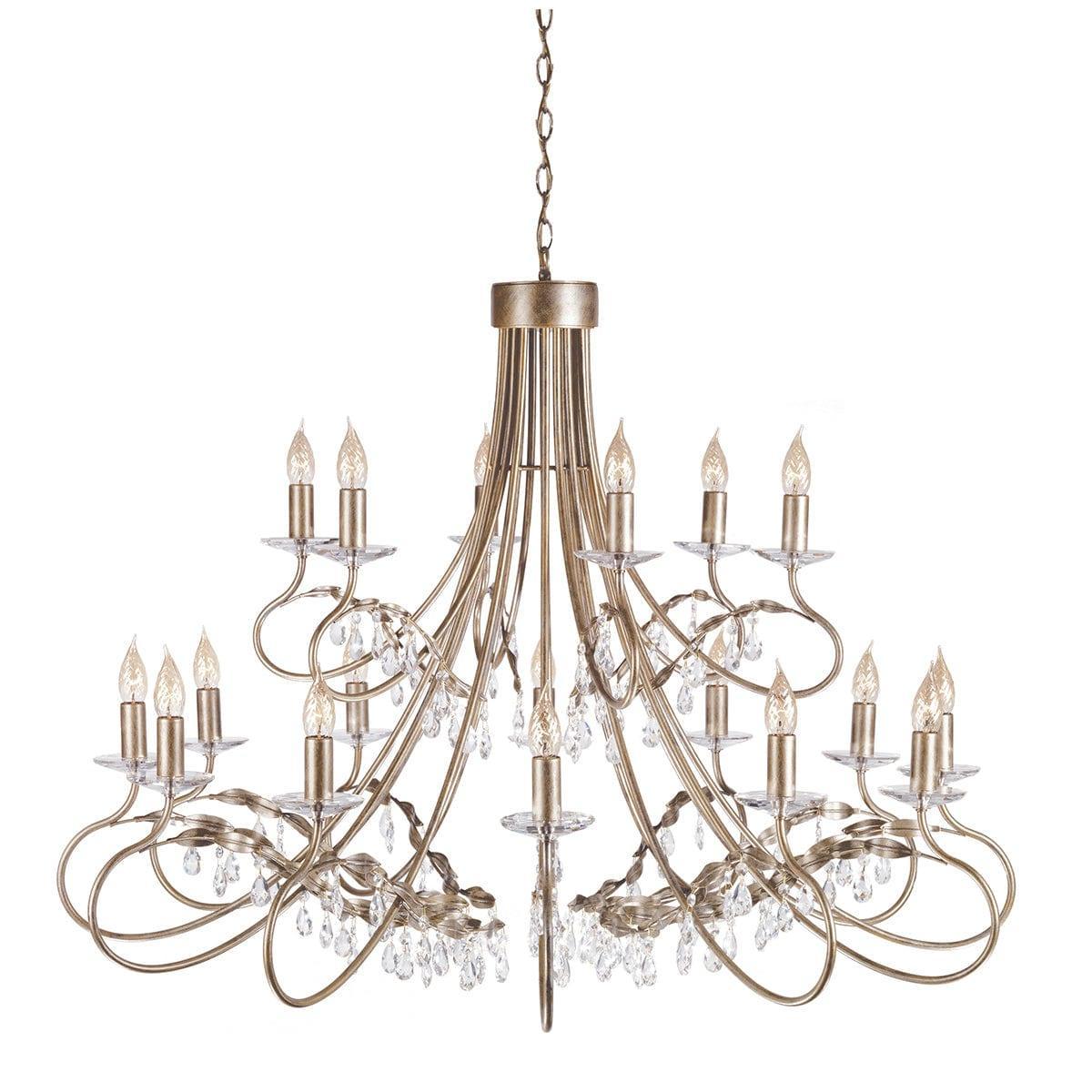 Elstead Christina 18 Light Chandelier - Silver & Gold-Elstead Lighting-1-Tiffany Lighting Direct