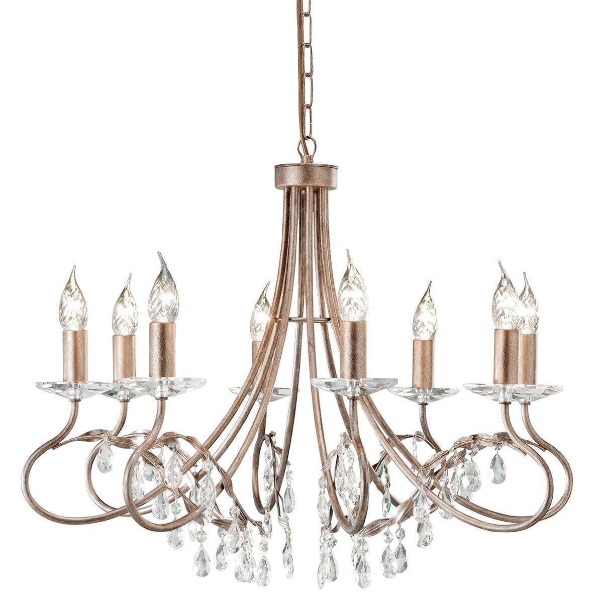 Elstead Christina 8 Light Chandelier - Silver & Gold-Elstead Lighting-1-Tiffany Lighting Direct