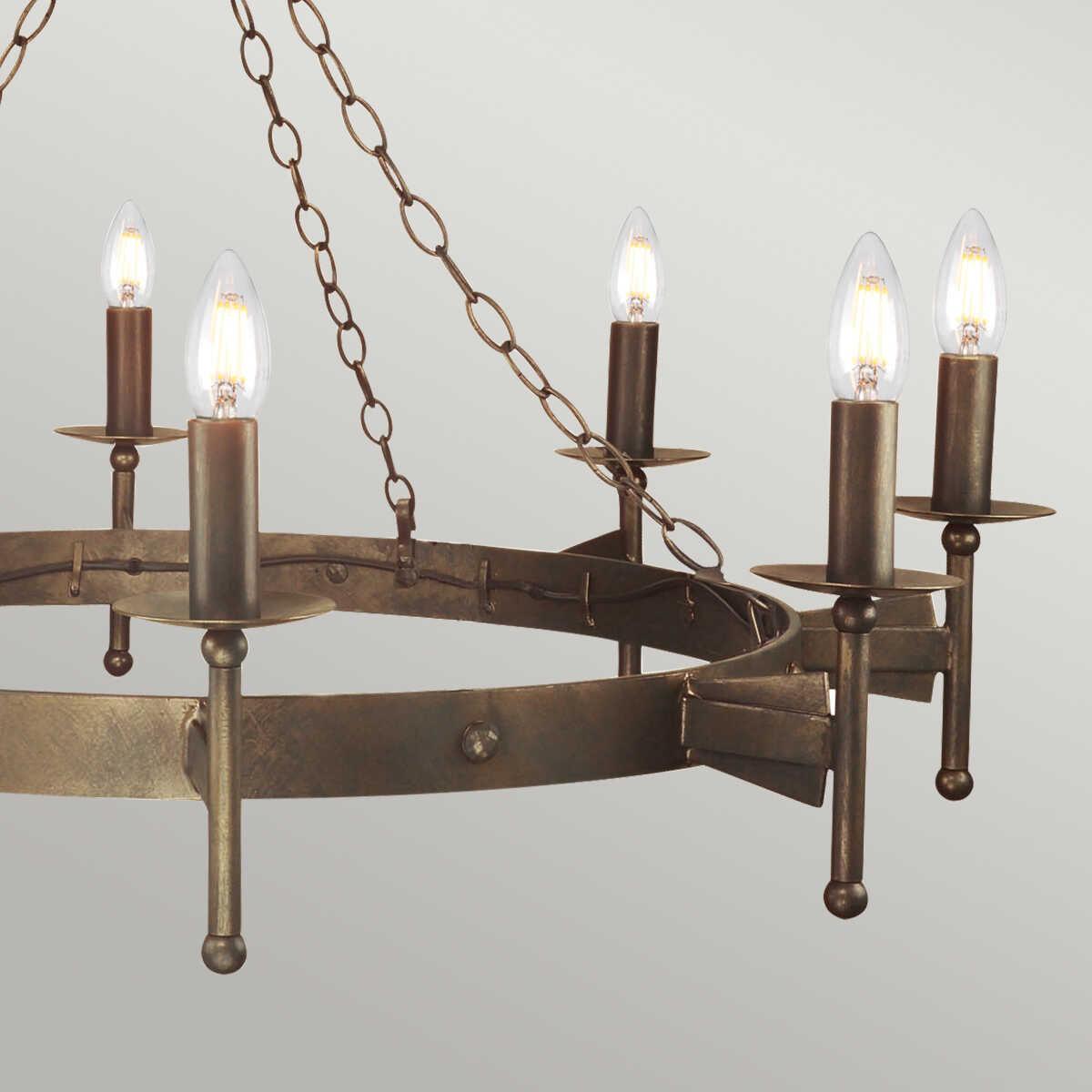 Elstead Cromwell 8 Light Olde Bronze Chandelier-Elstead Lighting-6-Tiffany Lighting Direct