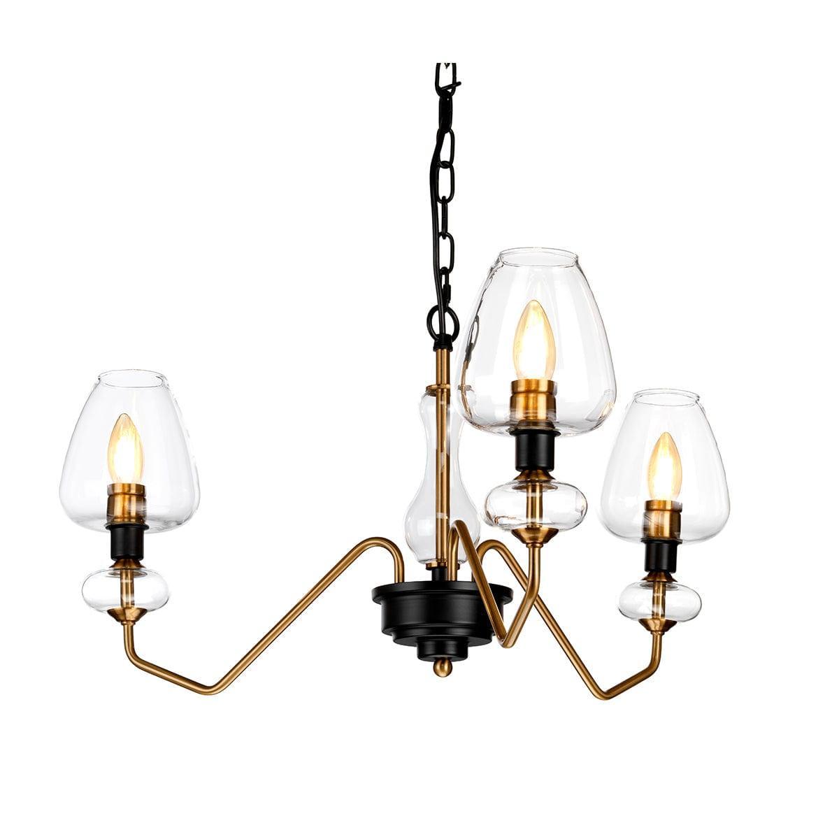 Elstead Lighting Armand 3 Light Brass Ceiling Pendant-Ceiling Pendant Lights-Elstead Lighting-1-Tiffany Lighting Direct