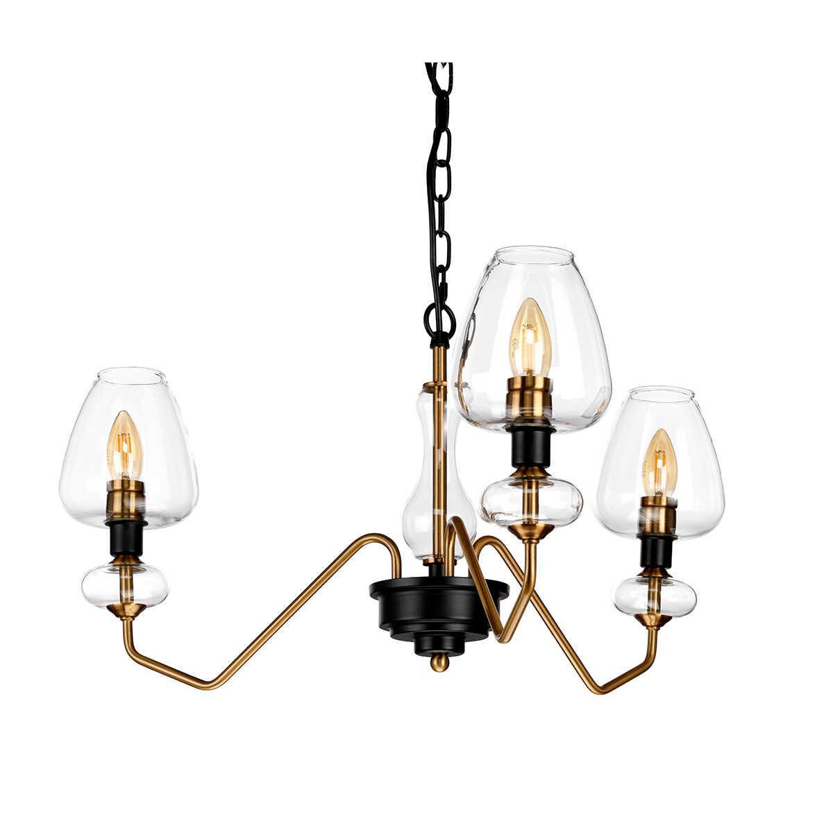 Elstead Lighting Armand 3 Light Brass Ceiling Pendant-Ceiling Pendant Lights-Elstead Lighting-5-Tiffany Lighting Direct