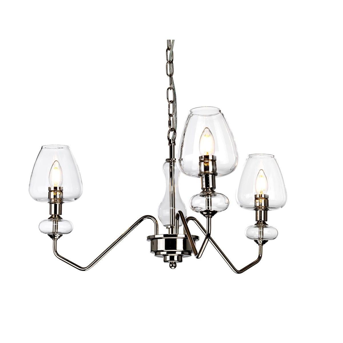 Elstead Armand 3 Light Polished Nickel Ceiling Pendant Light-Ceiling Pendant Lights-Elstead Lighting-1-Tiffany Lighting Direct