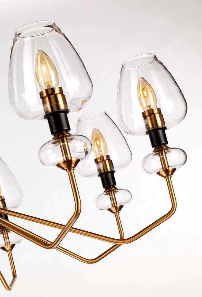 Armand 8 Light Aged Brass Chandelier Elstead Lighting-Elstead Lighting-6-Tiffany Lighting Direct