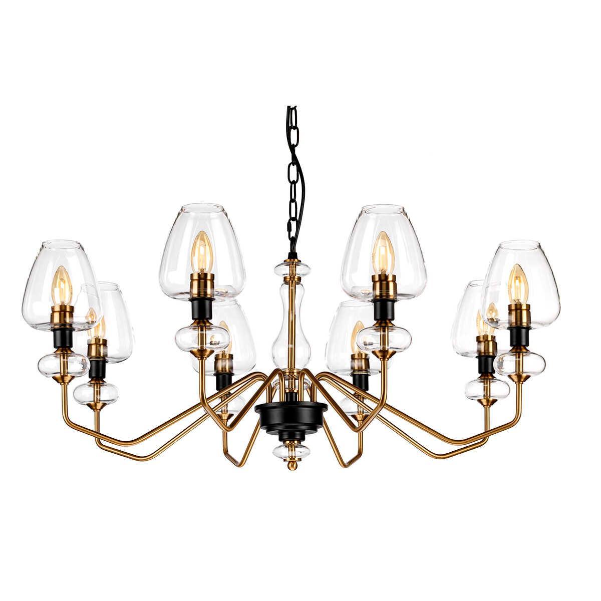 Armand 8 Light Aged Brass Chandelier Elstead Lighting-Elstead Lighting-5-Tiffany Lighting Direct