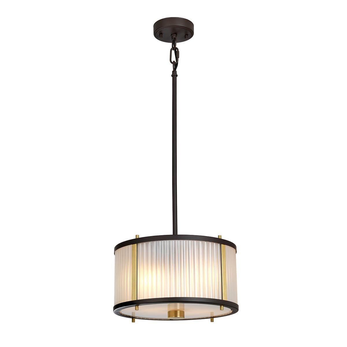 Elstead Lighting Corona 2 Light Bronze Ceiling Pendant-Ceiling Pendant Lights-Elstead Lighting-1-Tiffany Lighting Direct