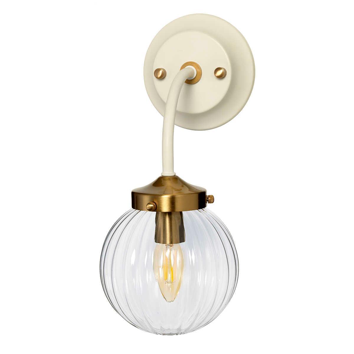 Cosmos 1 Light Cream & Brass Wall Light ,DL-COSMOS1,Elstead Lighting, living room close up image