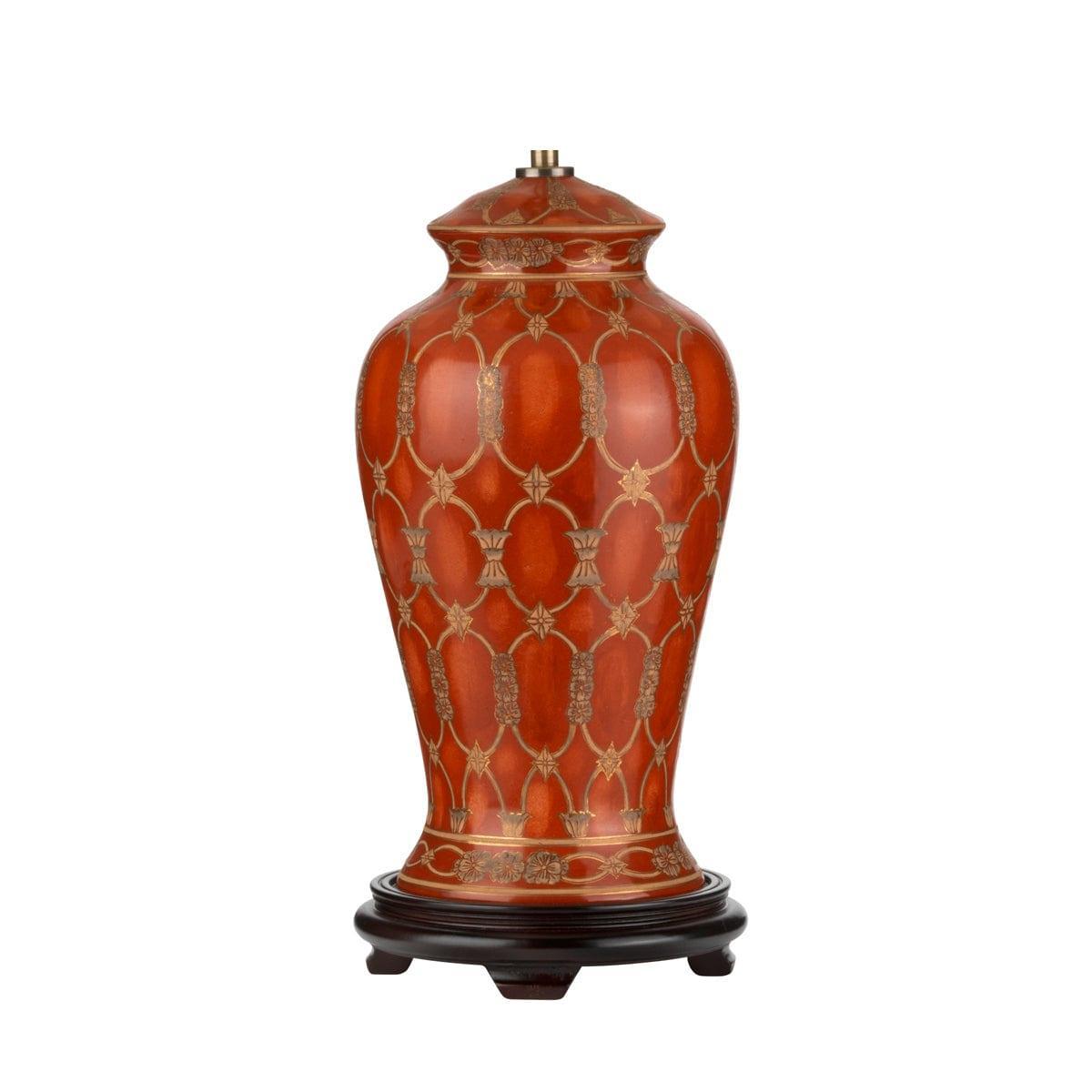 Datai 1 Light Terracotta Ceramic Table Lamp (Base Only) Elstead Lighting 1