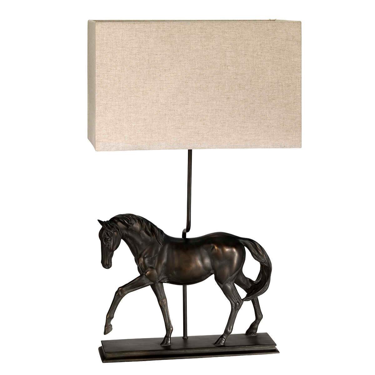 Dorado 1 Light Bronze Table Lamp - Natural Rectangle Shade Elstead Lighting 3