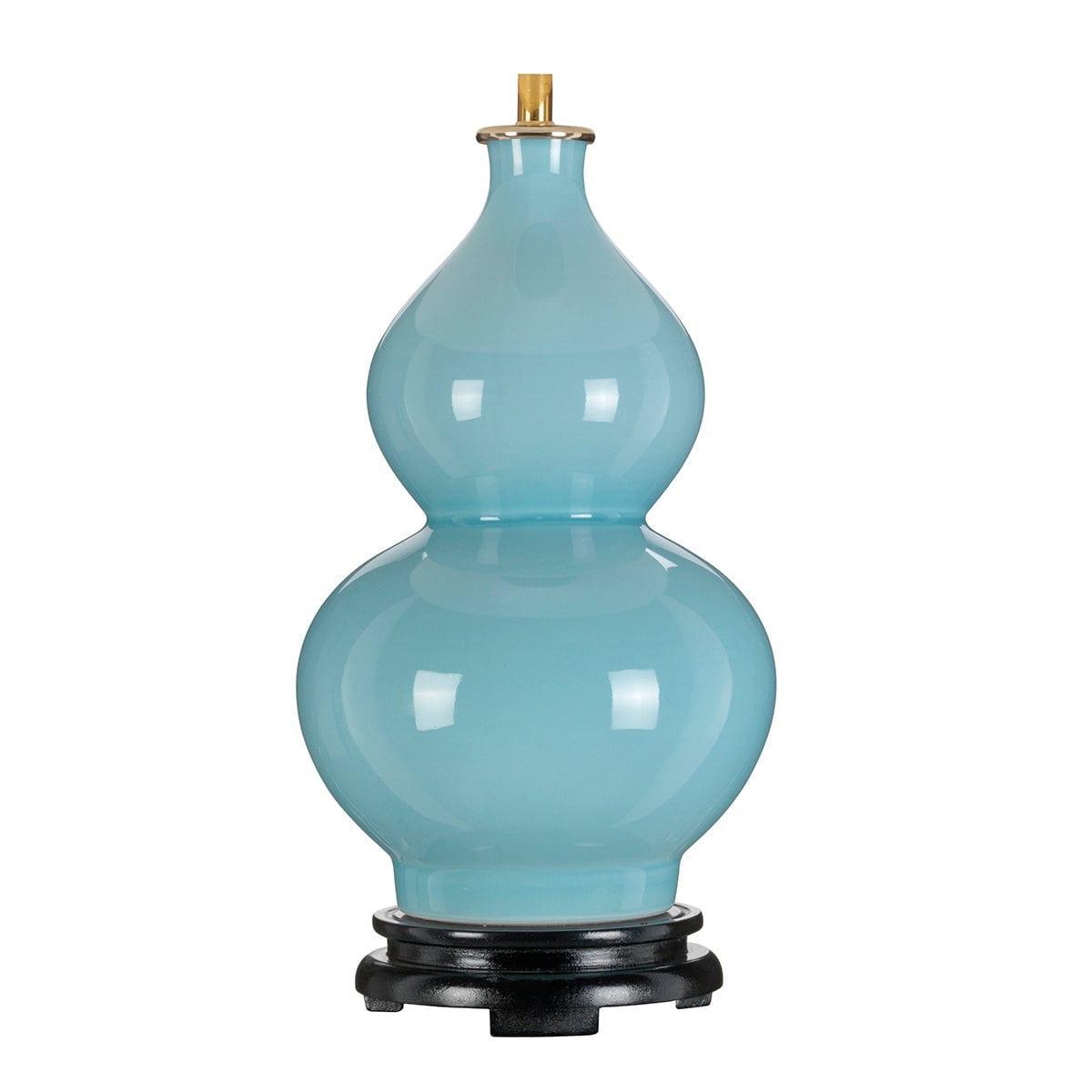 Harbin Gourd Duck Egg Blue Ceramic Table Lamp (Base Only) Elstead Lighting 1