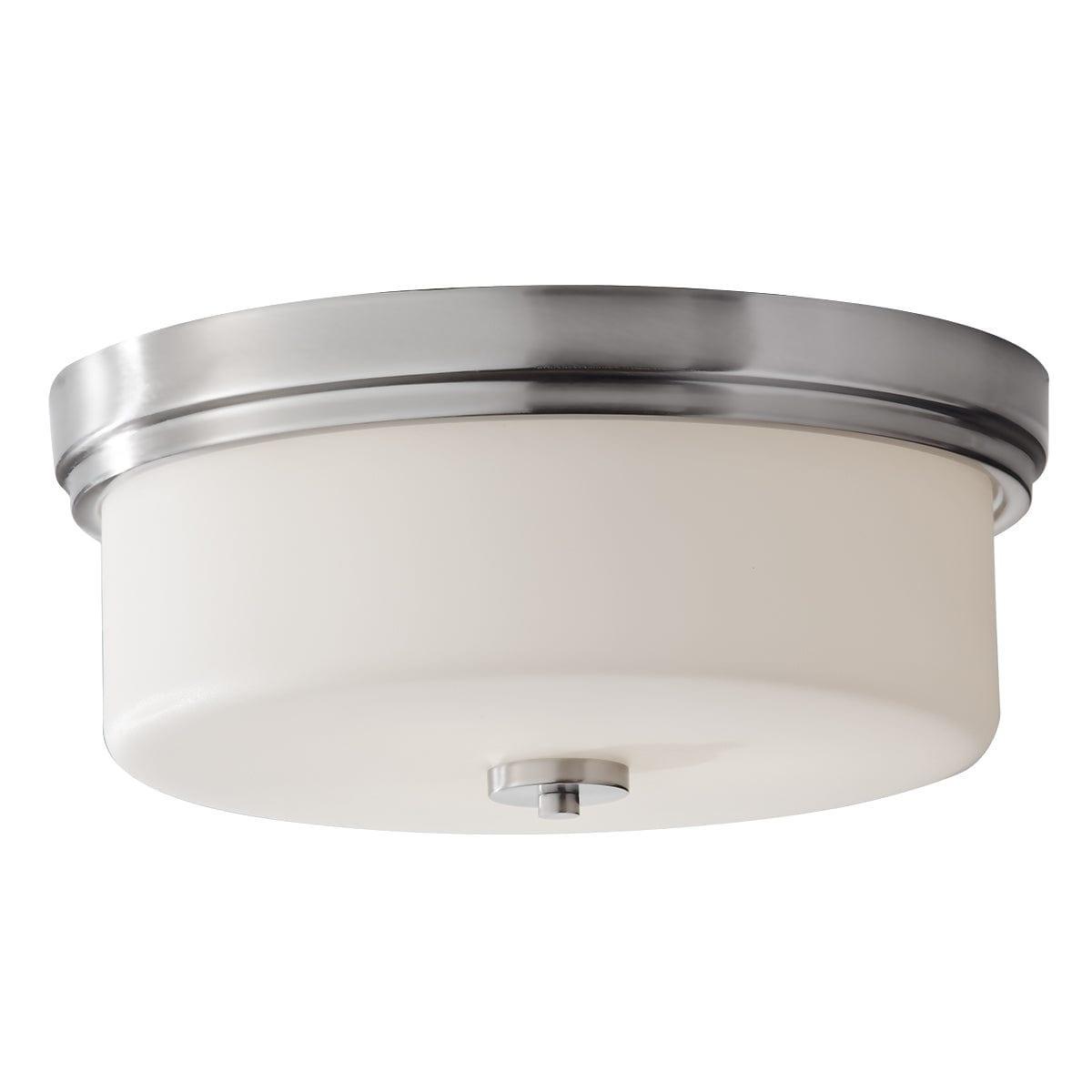 feiss kincaid 3 light flush polished chrome bathroom light