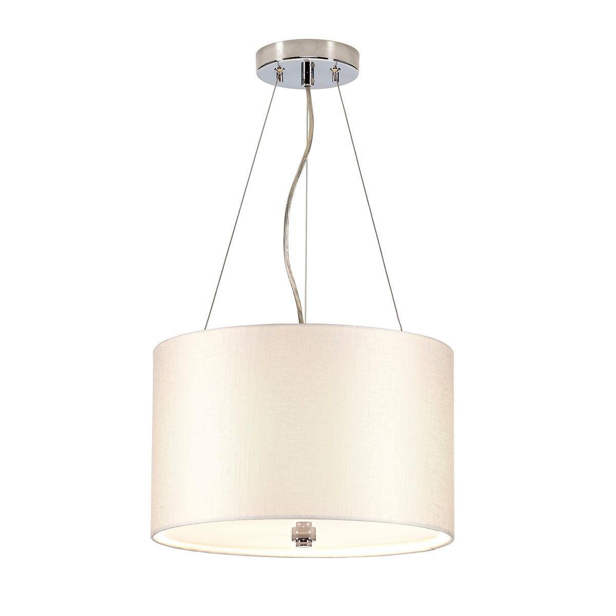 Elstead Pearce 14" Pendant with Chrome Ceiling Pan-Ceiling Pendant Lights-Elstead Lighting-1-Tiffany Lighting Direct