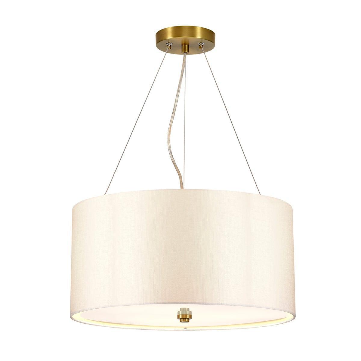 Pearce 18" Pendant with Brass Ceiling Pan Designers Light Box-Ceiling Pendant Lights-Elstead Lighting-1-Tiffany Lighting Direct