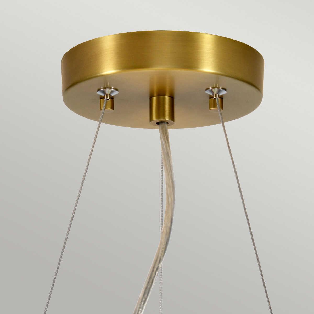 Pearce 18" Pendant with Brass Ceiling Pan Designers Light Box-Ceiling Pendant Lights-Elstead Lighting-2-Tiffany Lighting Direct