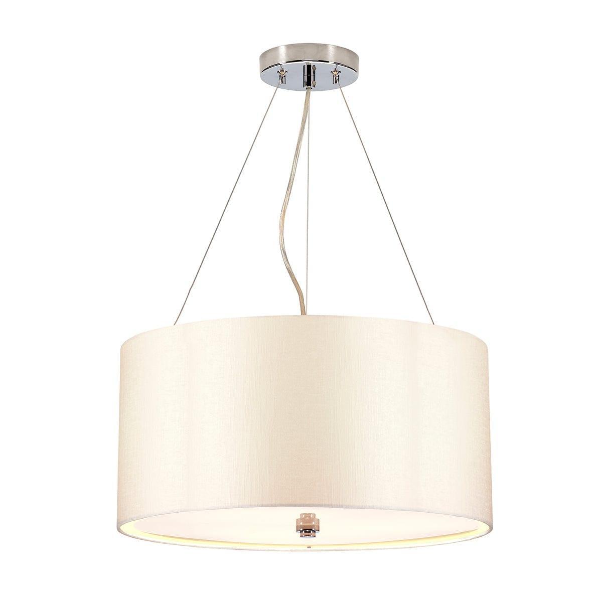 Elstead Pearce 18" Pendant with Chrome Ceiling Pan-Ceiling Pendant Lights-Elstead Lighting-1-Tiffany Lighting Direct