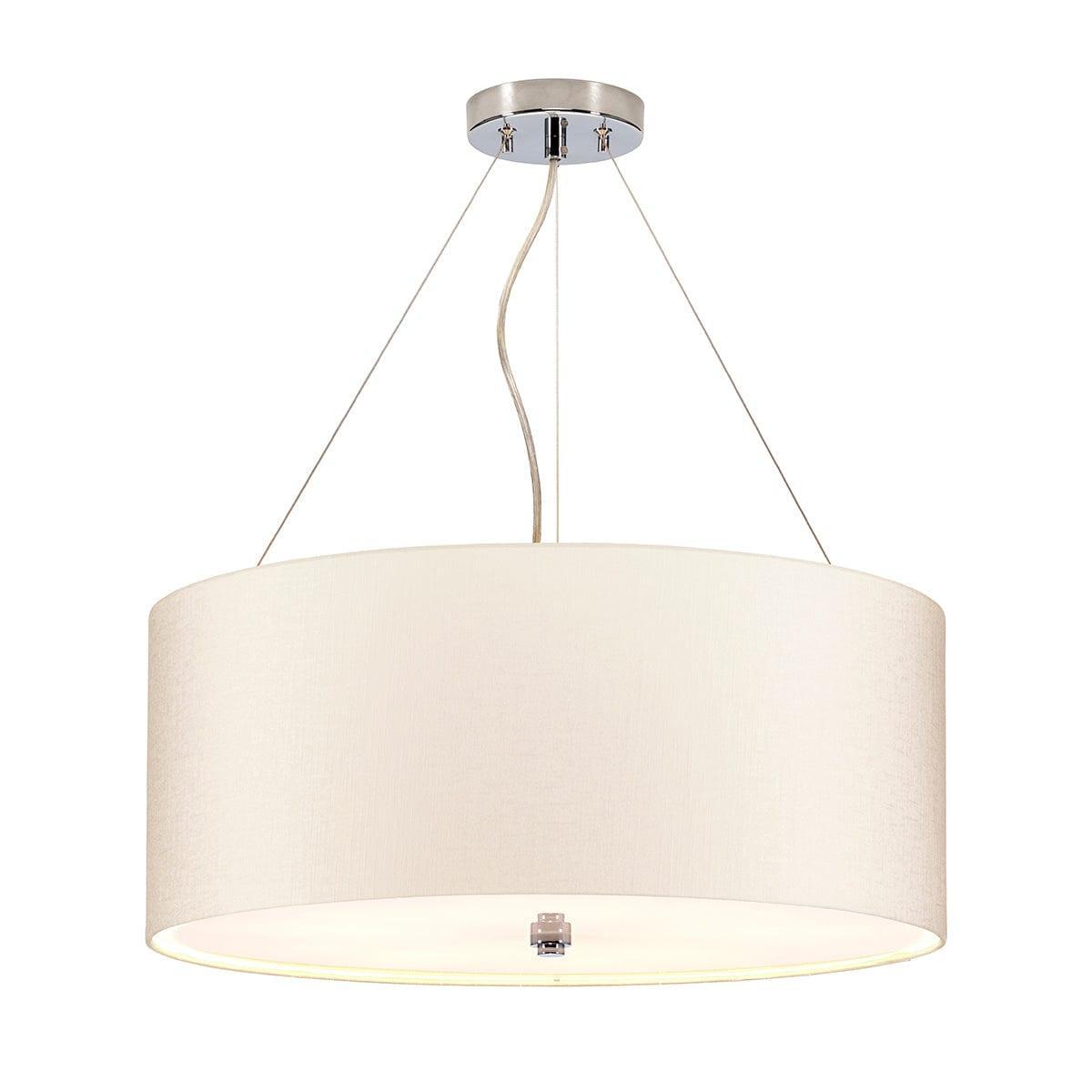 Elstead Pearce 22" Pendant with Chrome Ceiling Pan-Ceiling Pendant Lights-Elstead Lighting-1-Tiffany Lighting Direct